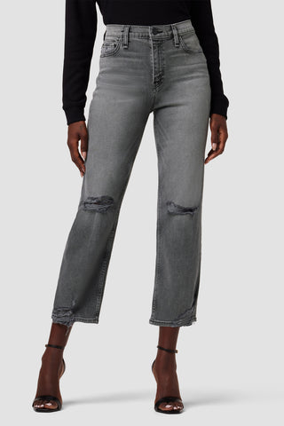 Remi High-Rise Straight Crop Jean | Premium Italian Fabric